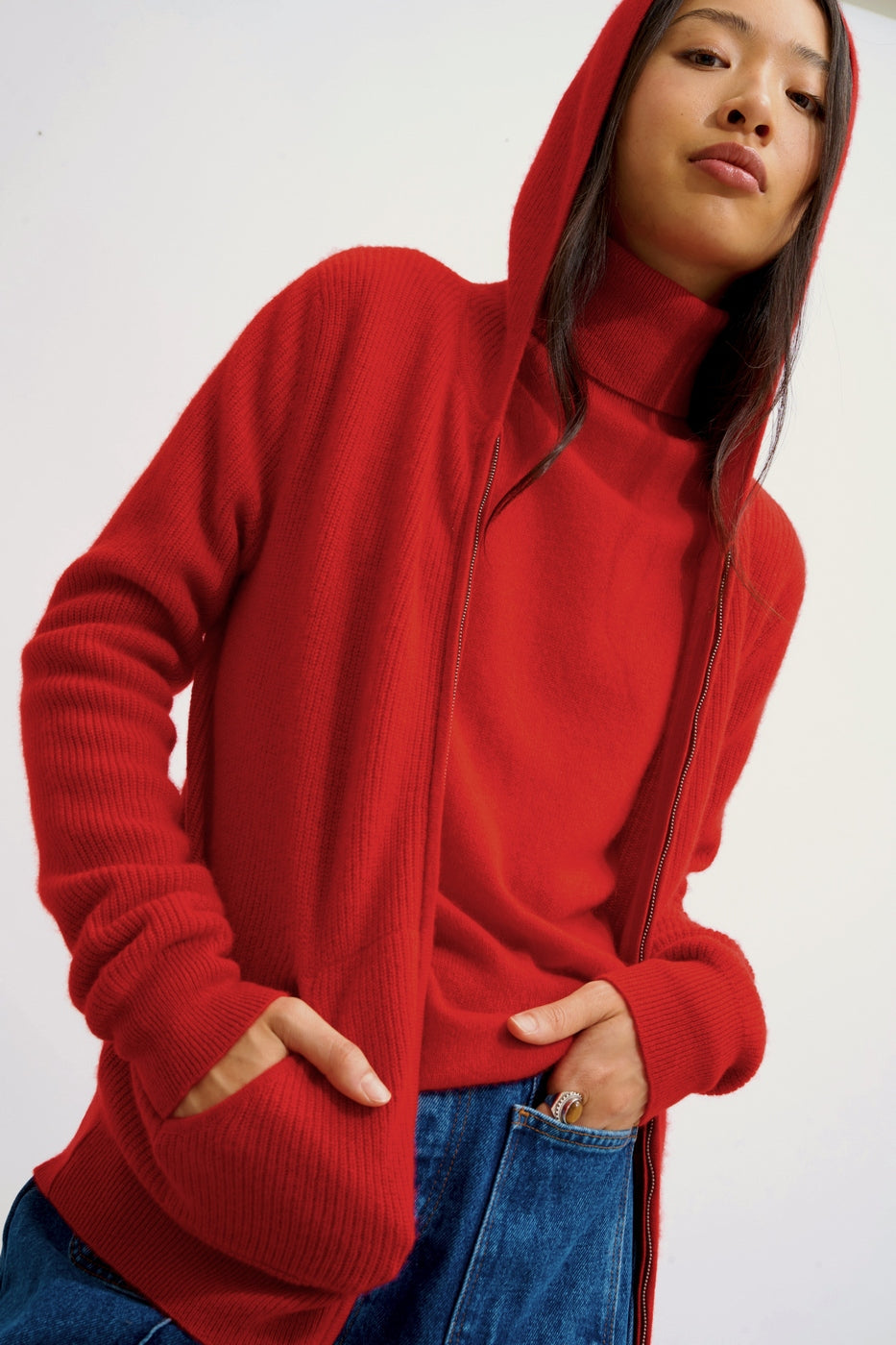 Roll-Neck Jumper - Bise - Red