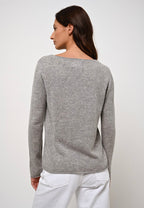 Boat Neck Sweater - Criou - Cloud Heather