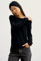 Pull Col Bateau - Criou - Noir