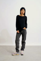 Pull Col Bateau - Criou - Noir