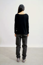 Pull Col Bateau - Criou - Noir