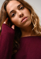 Boat Neck Jumper - Criou - Burgundy