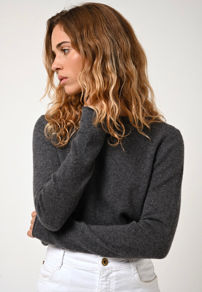 Jersey Cuello Barco - Criou - Antracita Jaspeado