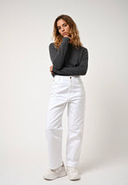 U-Boot-Ausschnitt-Pullover - Criou - Anthrazit Meliert