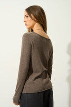 Jersey Cuello Barco - Criou - Taupe Jaspeado
