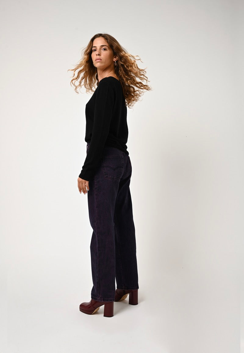 Pull Col Bateau - Lanfon - Noir