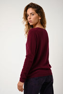 Pull Col Bateau Lanfon - Bordeaux - 100% Cachemire 2 Fils