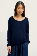 Boat-Neck Jumper - Lanfon - Navy