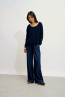 Pull Col Bateau - Lanfon - Navy