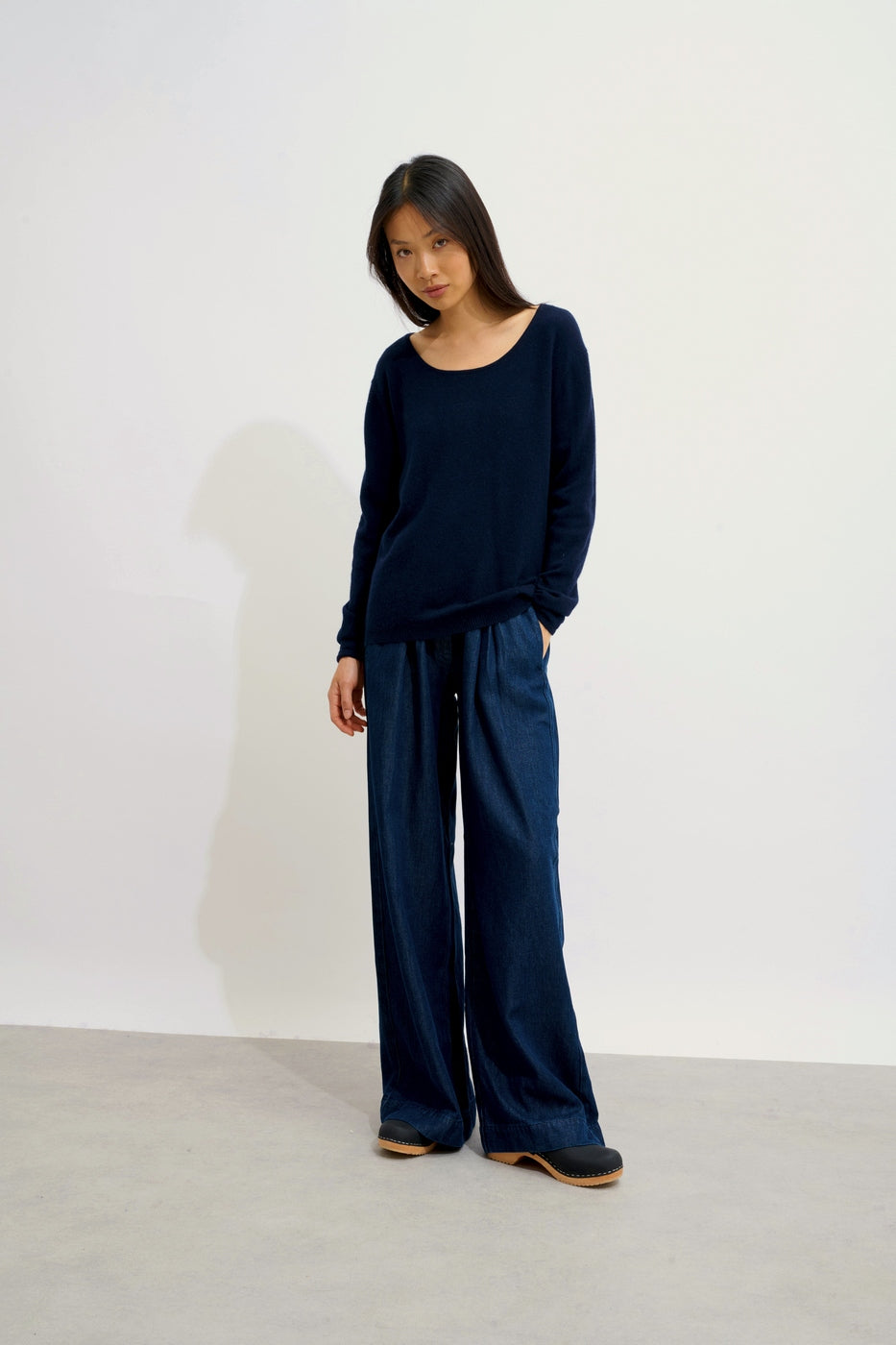 Boat-Neck Jumper - Lanfon - Navy