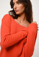 Pull Col Bateau - Lanfon - Orange