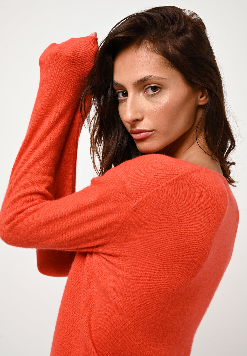 Boat Neck Jumper - Lanfon - Orange