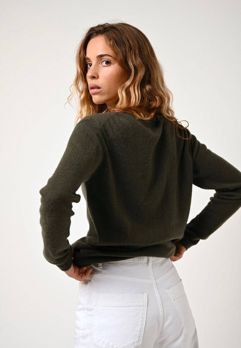 Boat Neck Jumper - Lanfon - Khaki