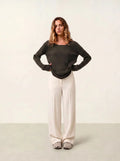 Jersey de Cuello Redondo - Lanfon - Caqui