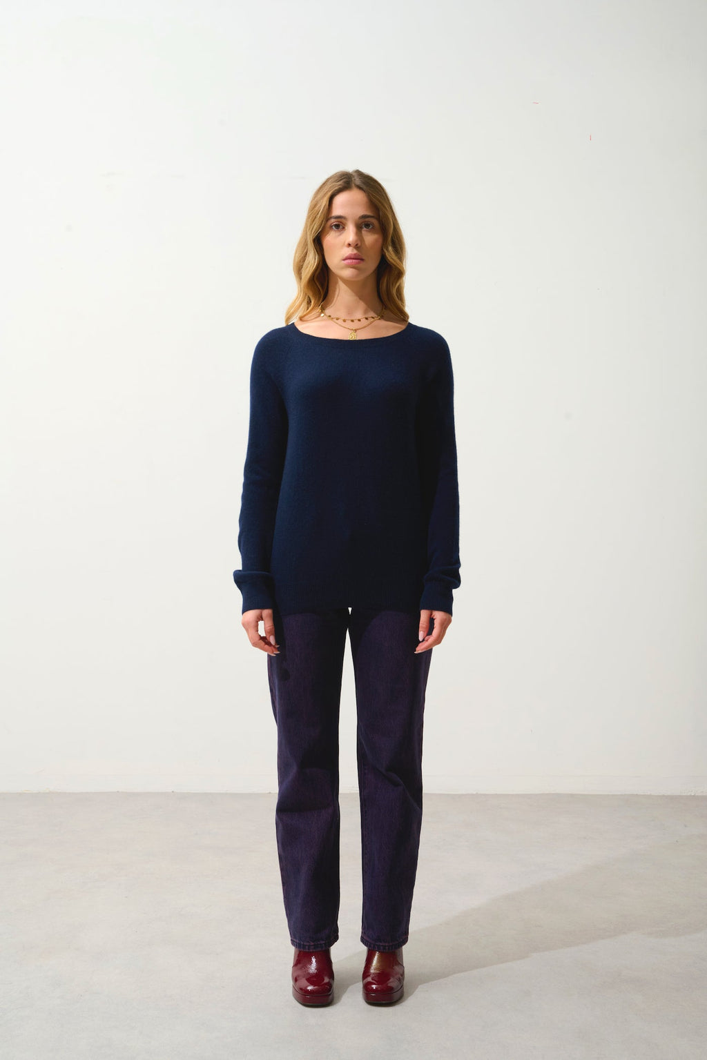 Pull Col Bateau Goutte Dos - Dibona - Navy