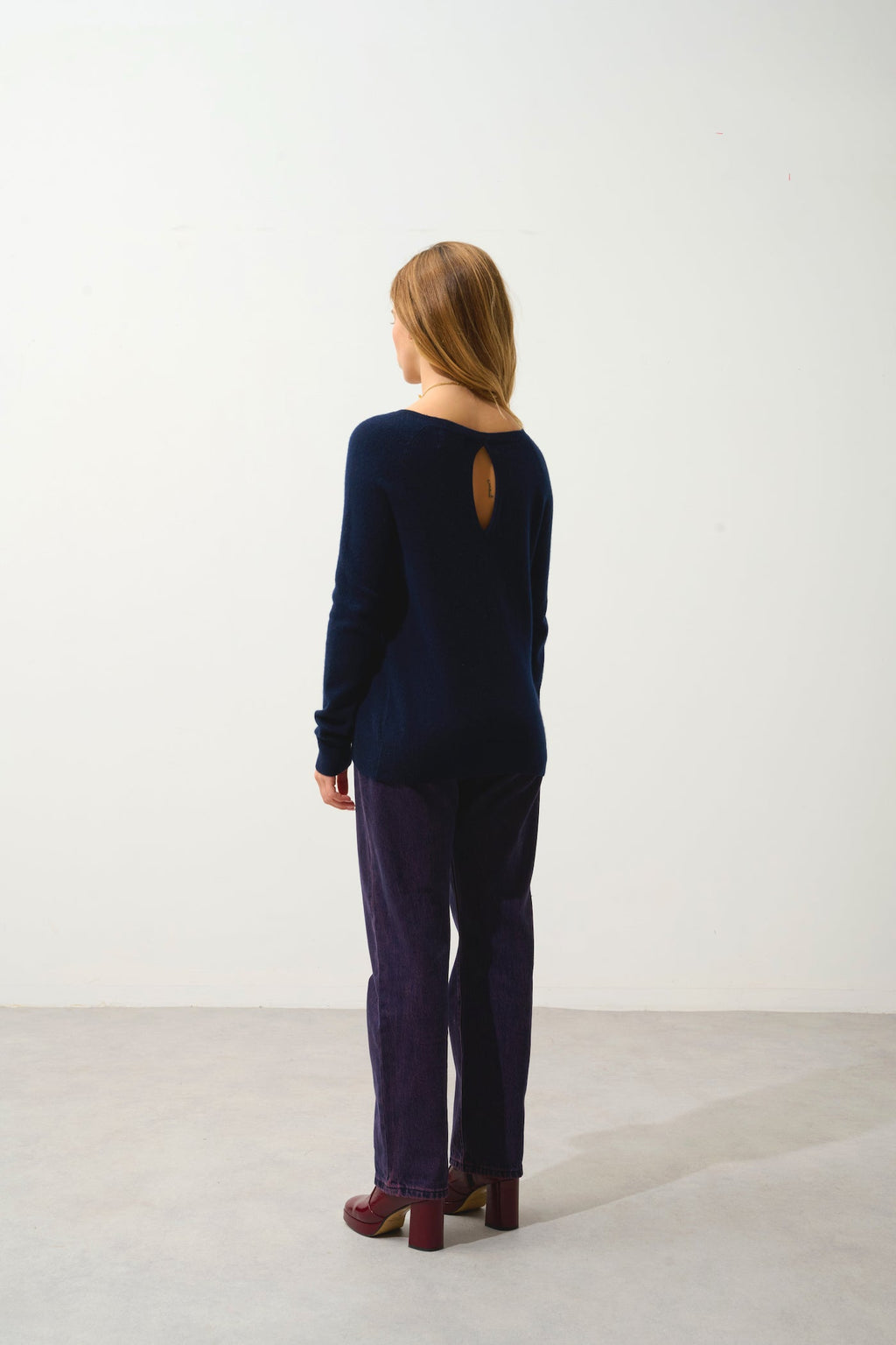 Pull Col Bateau Goutte Dos - Dibona - Navy