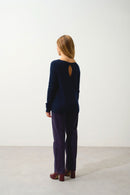 Pull Col Bateau Goutte Dos - Dibona - Navy
