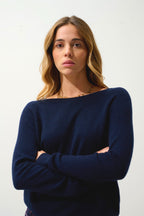 Pull Col Bateau Goutte Dos - Dibona - Navy