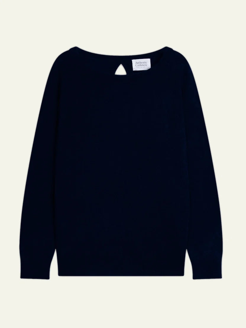 Pull Col Bateau Goutte Dos - Dibona - Navy