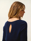 Pull Col Bateau Goutte Dos - Dibona - Navy