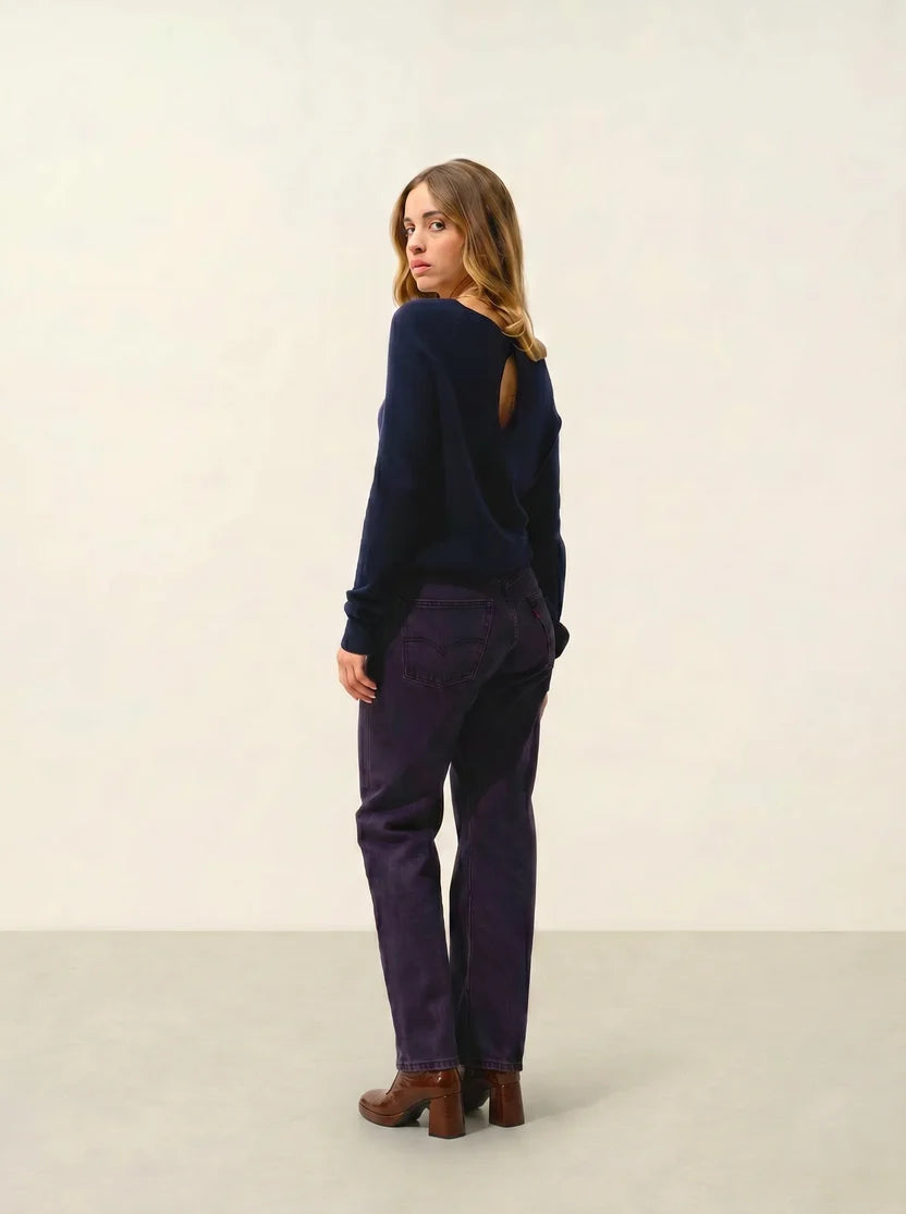 Pull Col Bateau Goutte Dos - Dibona - Navy