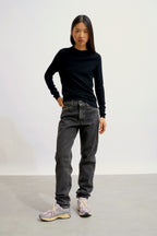 Round Neck Jumper - Ecrin - Black