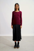 Round Neck Jumper - Epéna - Bordeaux