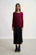 Round Neck Jumper - Epéna - Bordeaux