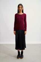 Round Neck Jumper - Epéna - Bordeaux