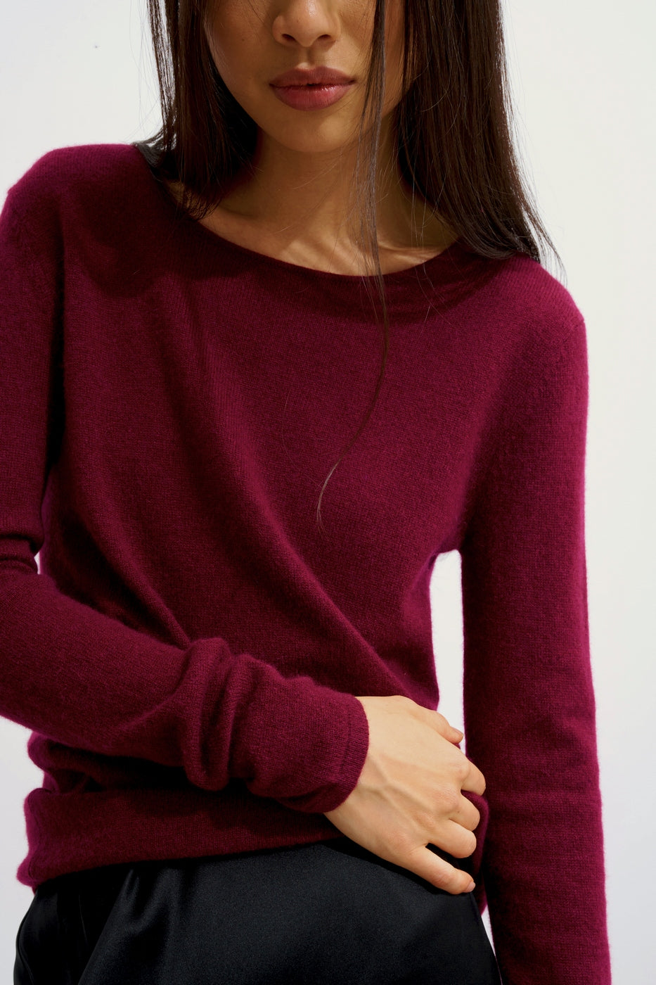 Round Neck Jumper - Epéna - Bordeaux