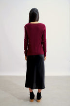 Round Neck Jumper - Epéna - Bordeaux