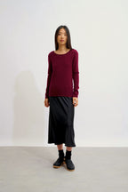Round Neck Jumper - Epéna - Bordeaux