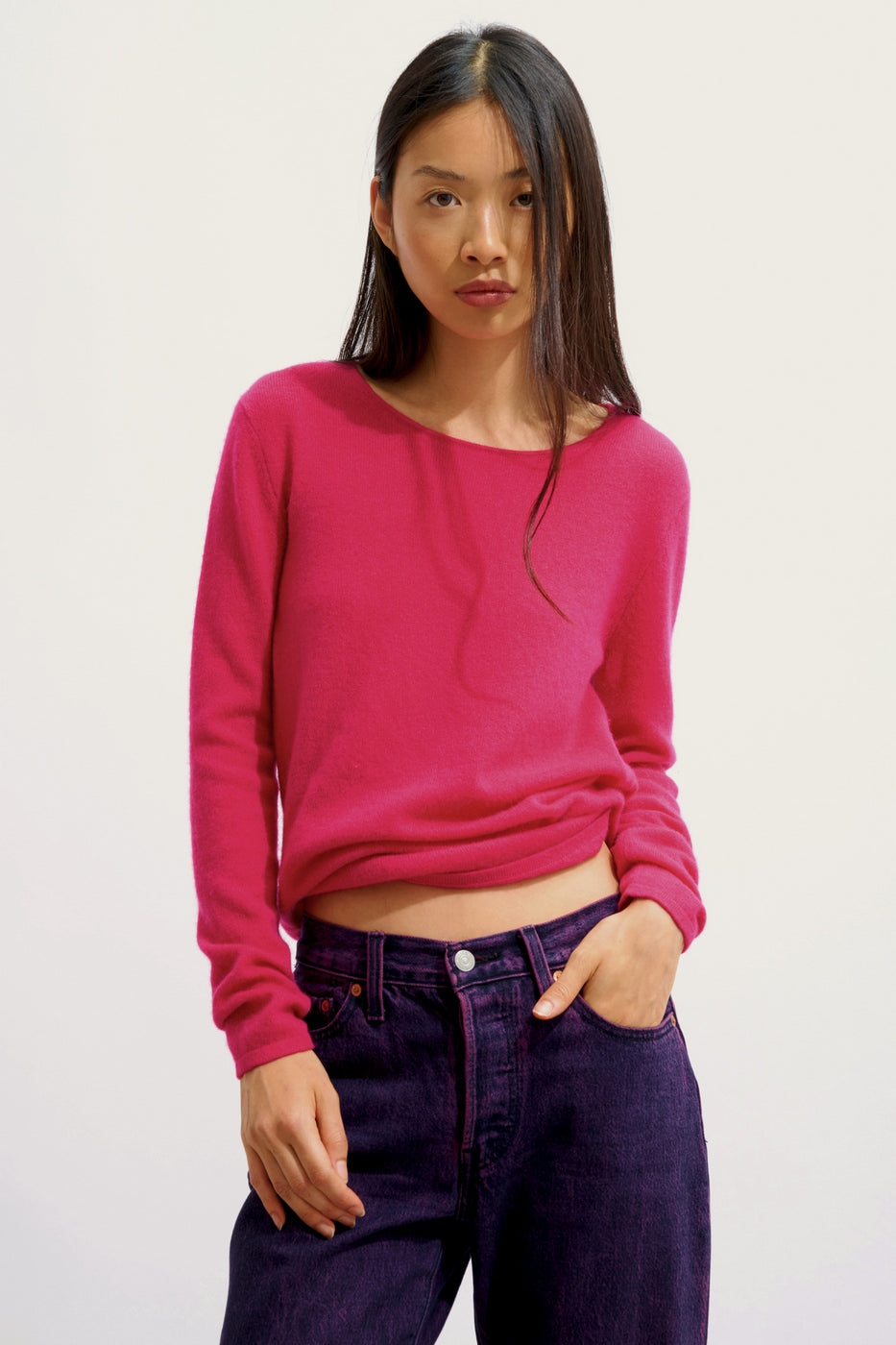 Jersey Cuello Redondo - Epéna - Fucsia