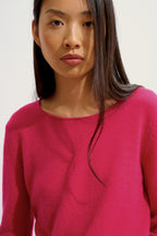 Round-Neck Jumper - Epéna - Fuchsia