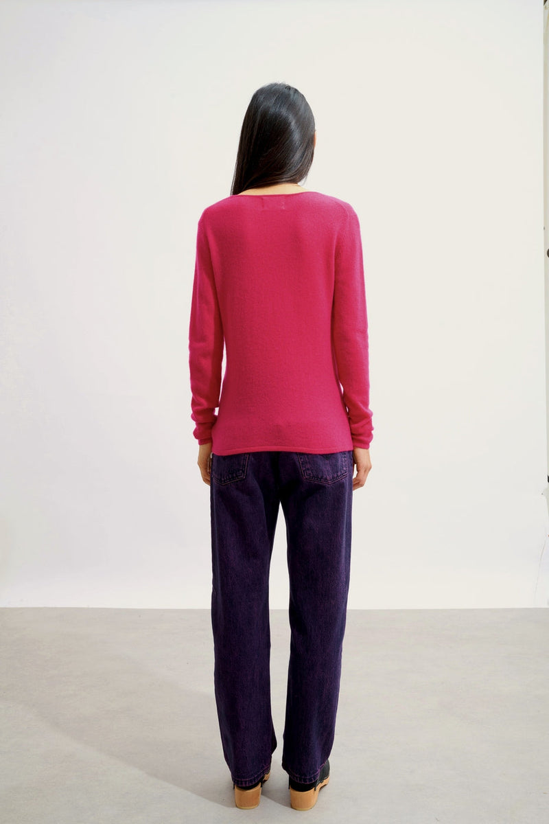Jersey Cuello Redondo - Epéna - Fucsia