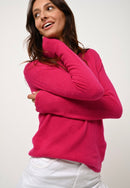 Pull Col Rond Epéna - Fuchsia - 100% Cachemire 2 Fils - Femme