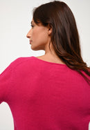 Pull Col Rond Epéna - Fuchsia - 100% Cachemire 2 Fils - Femme