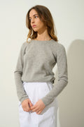 Crew Neck Jumper - Epéna - Heather Cloud