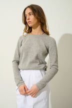Crew Neck Jumper - Epéna - Heather Cloud