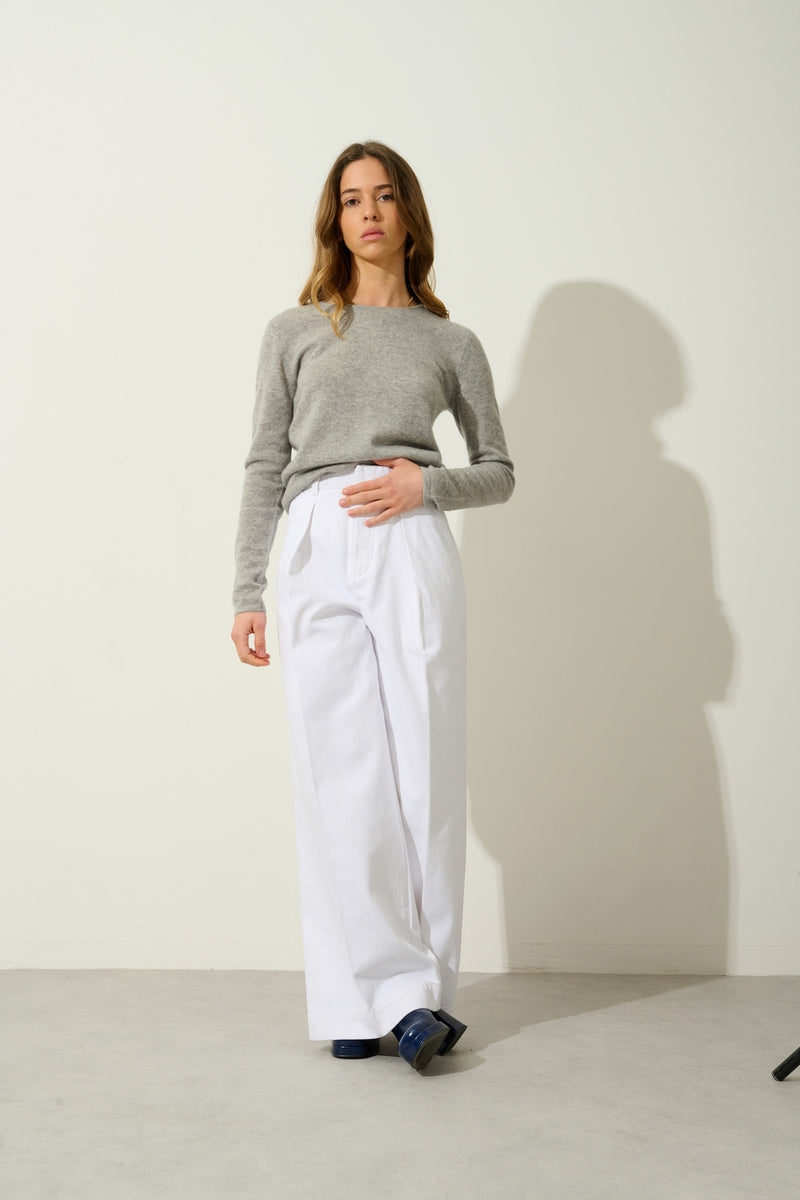 Crew Neck Jumper - Epéna - Heather Cloud