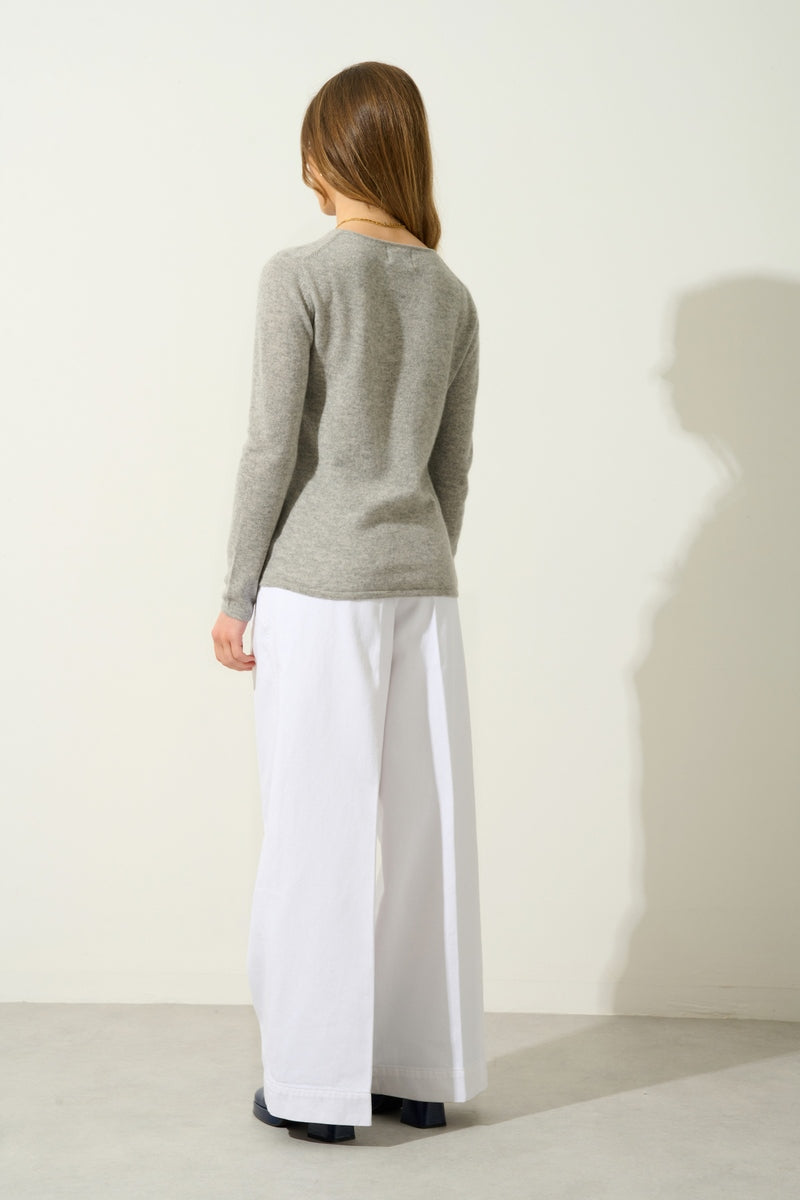 Crew Neck Jumper - Epéna - Heather Cloud