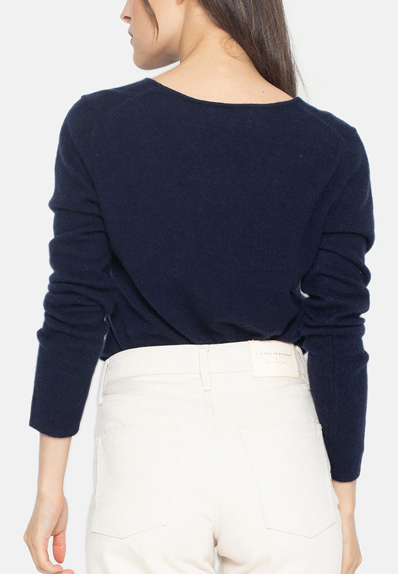 Pull Col Rond Epéna - Navy - 100% Cachemire 2 Fils - Femme