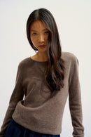 Pull Col Rond - Epéna - Taupe Chiné