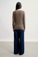 Pull Col Rond - Epéna - Taupe Chiné