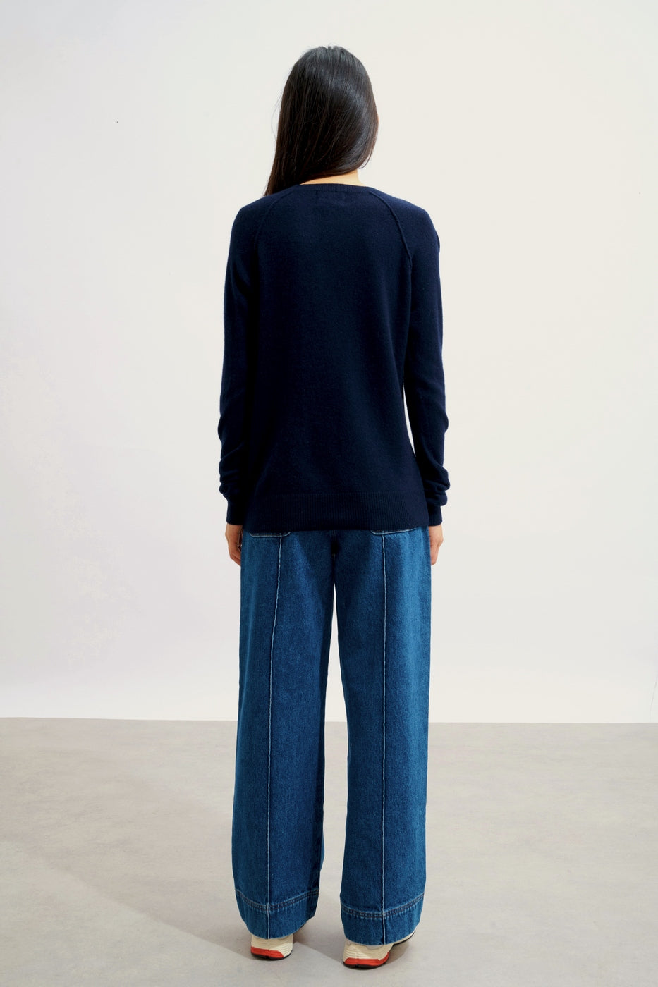 Round Neck Jumper - Etret - Navy