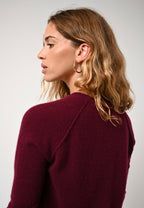 Round Neck Jumper Etret - Bordeaux - 100% 2-Ply Cashmere