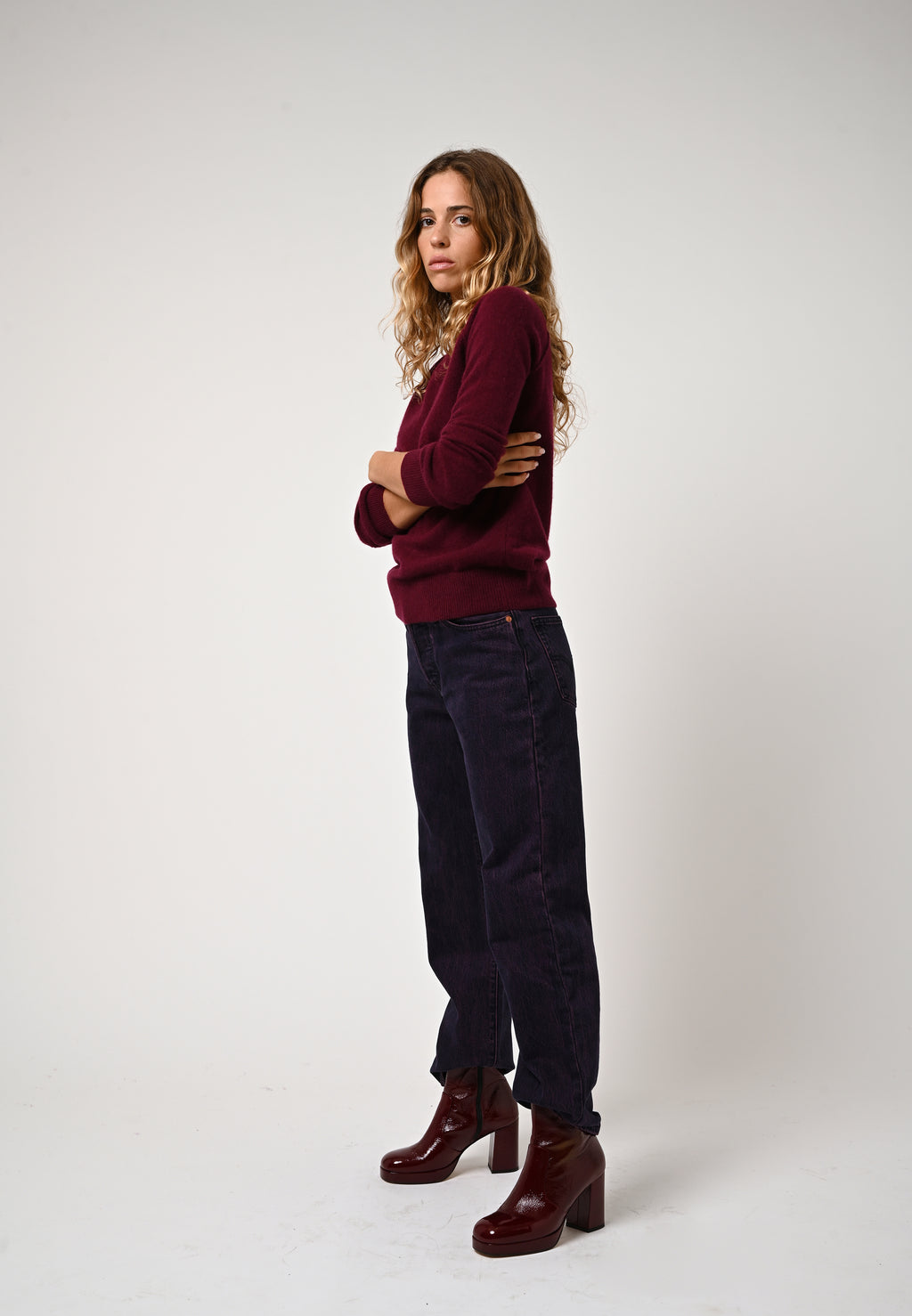 Pull Col Rond - Etret - Rouge