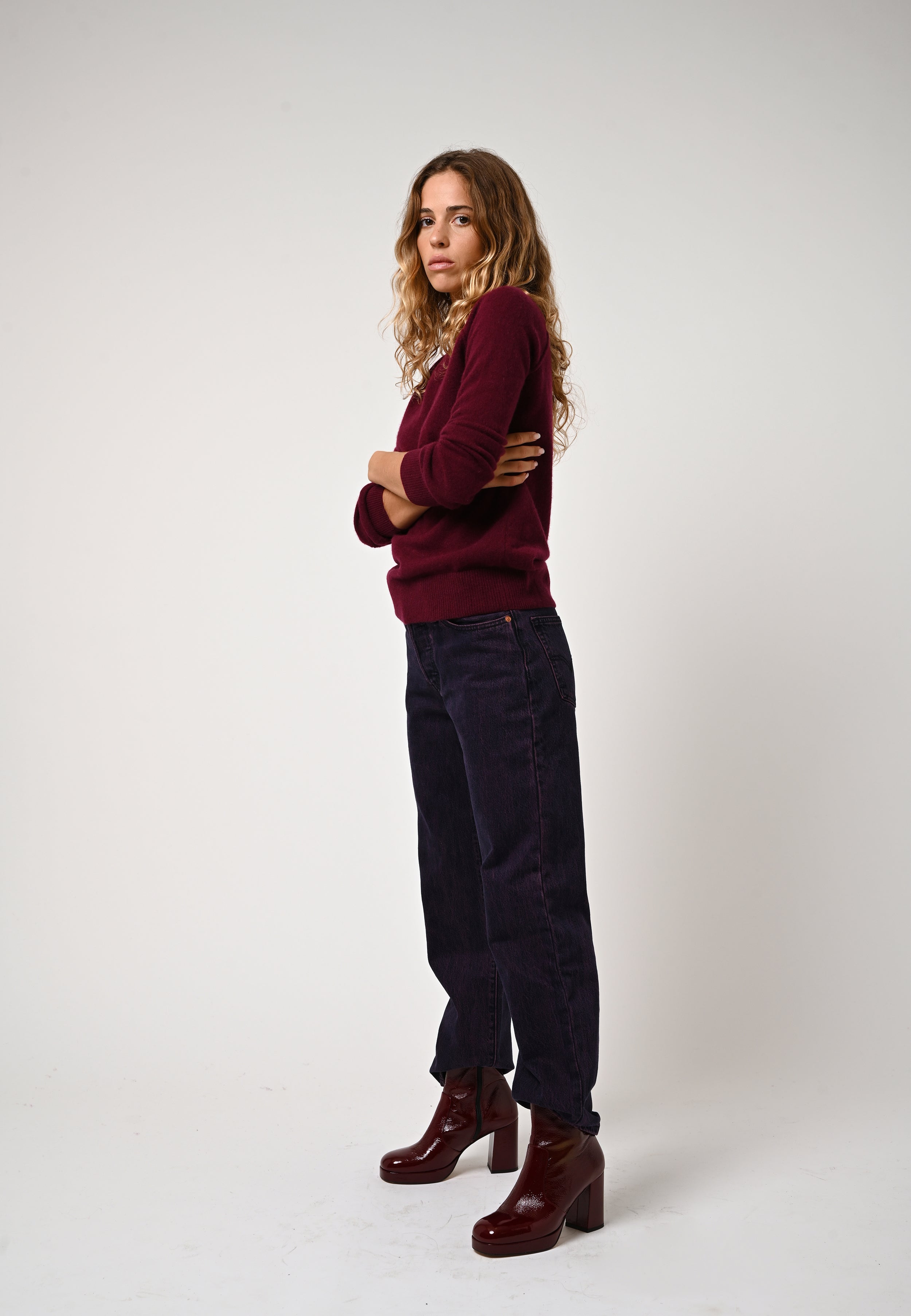 Pull Col Rond - Etret - Rouge
