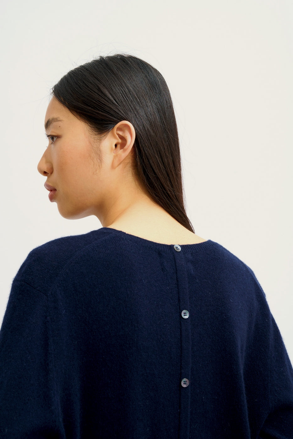Jersey Cuello Redondo Abotonado Espalda - Estaris - Navy