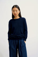 Jersey Cuello Redondo Abotonado Espalda - Estaris - Navy